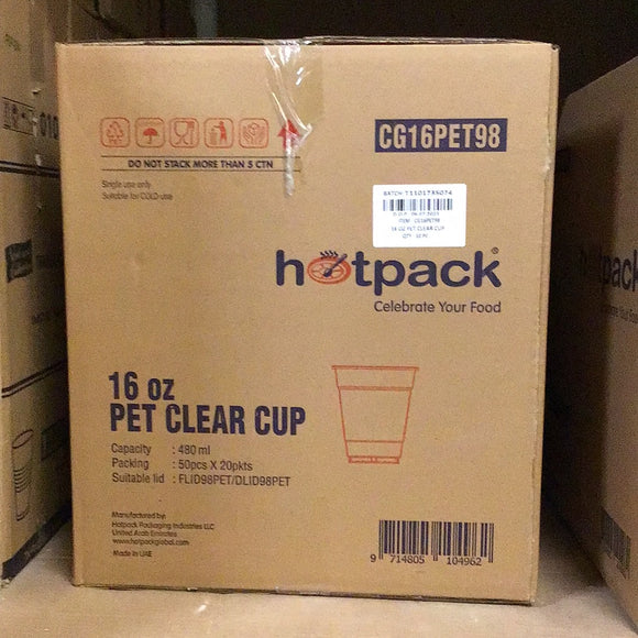 Hot Pack 16 oz  Clear