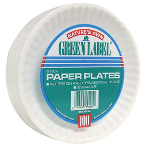 Green Label Coated Paper Plates