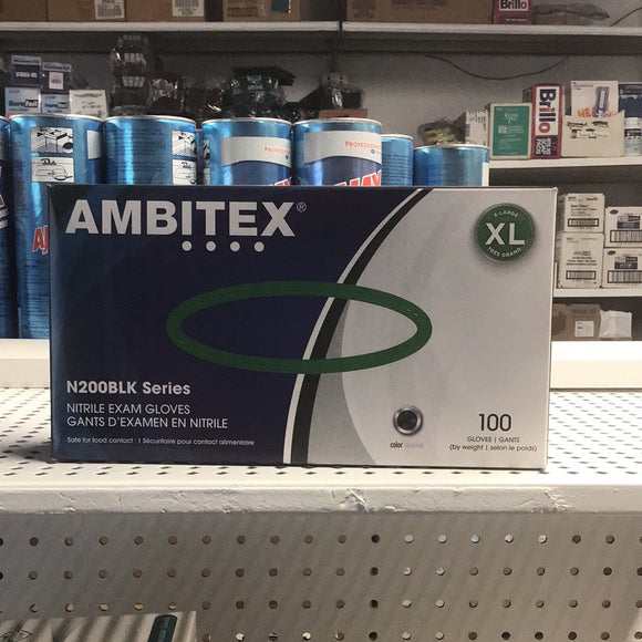 Ambitex N200BLK Series Nitrile Gloves